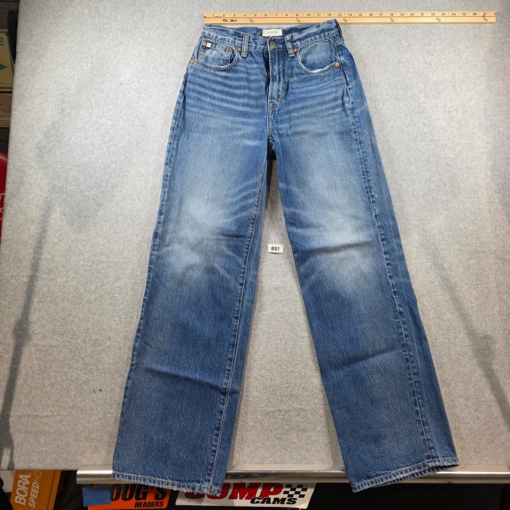 AE77‎ New York Stovepipe Jeans Womens 2 Regular Medium Wash Straight Leg Denim